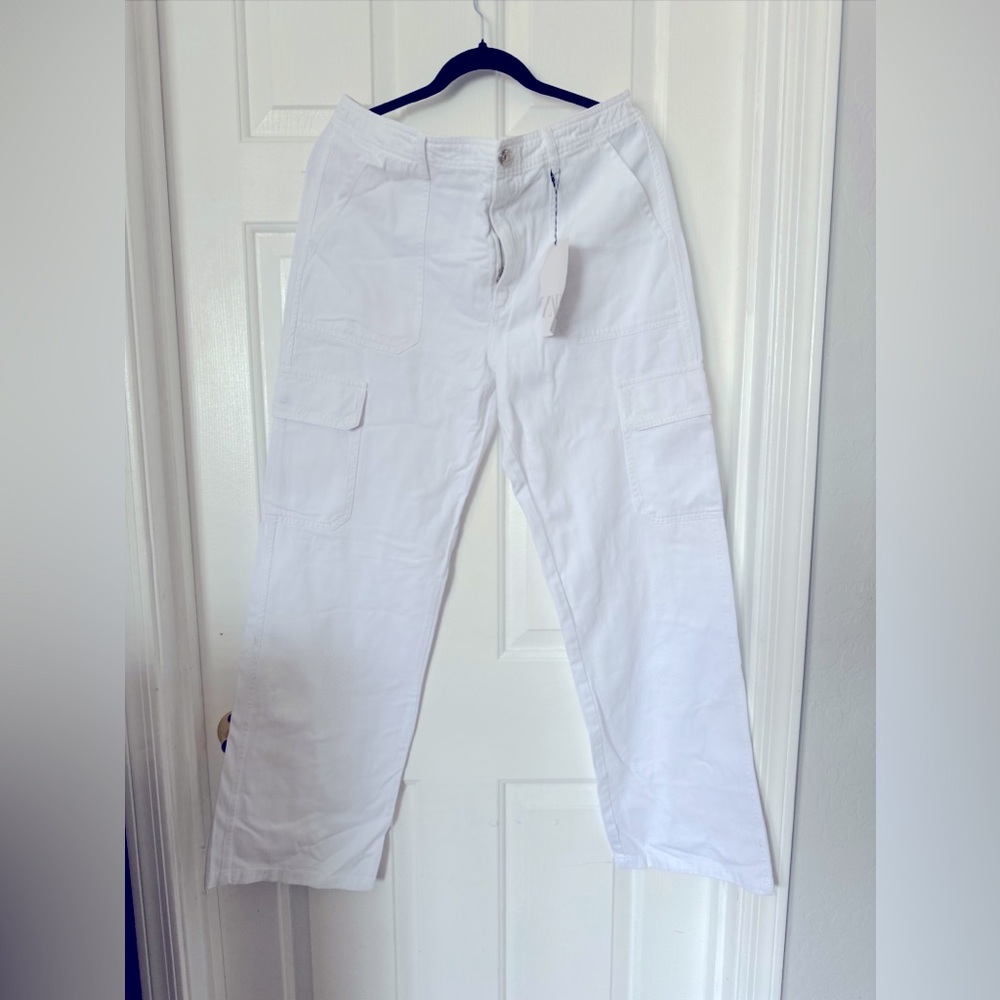 NWT Zara Cargo Pants, Women’s, cotton, pockets, size 10